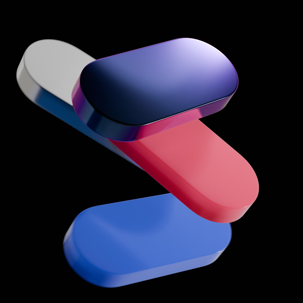 Cover image with 3D rendered shapes