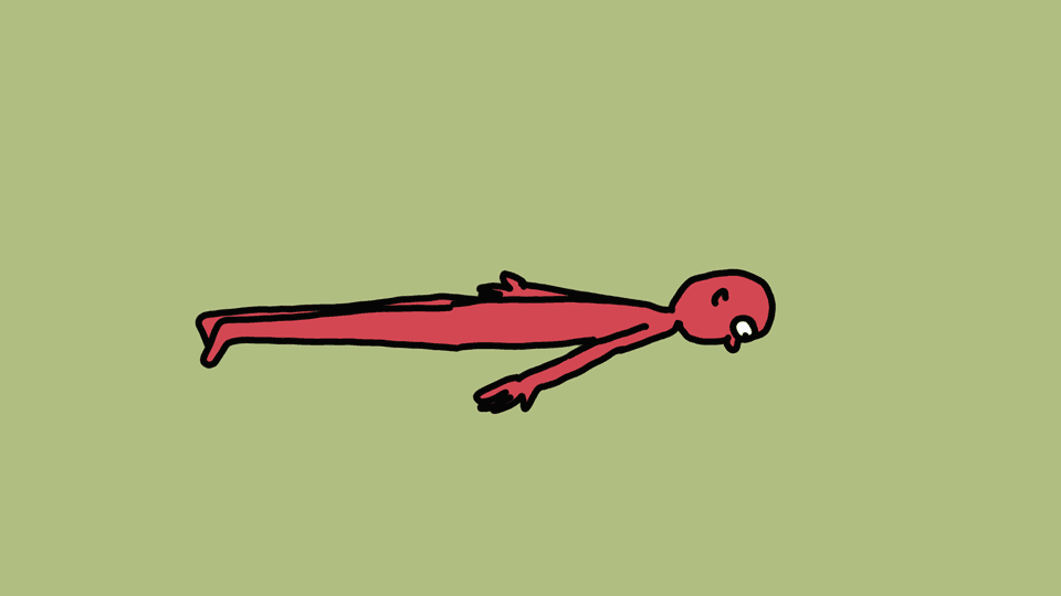 moving the arms, lying on the floor